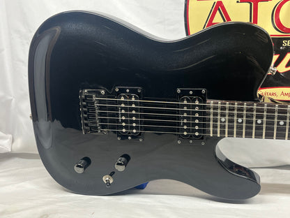 Squier Double Fat Telecaster tele Deluxe 2002 Electric Guitar - Black Metallic