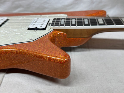 Ernie Ball Music Man BFR Ball Family Reserve Albert Lee HH Tremolo Signature Model Guitar with COA + Case 2018 - Orange Crush Sparkle