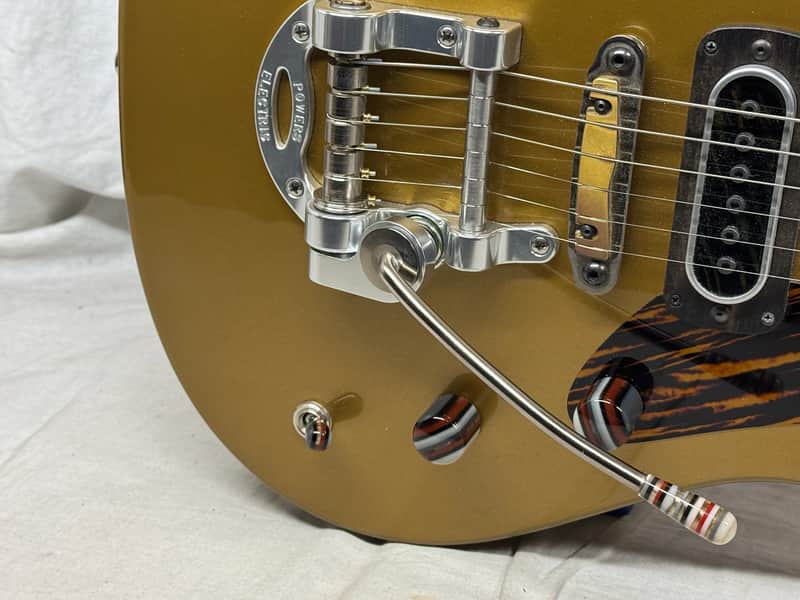 Powers Electric A-Type Hollowbody Guitar with Case - Image 4