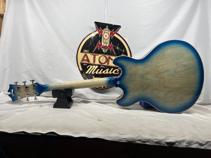 D'Angelico DAPDCBLBCSCB9EX Doublecut Semi-Hollow Body Electric Guitar
