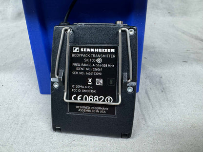 Sennheiser Evolution G4 Wireless 100 Series EM 100 em100 G4 True Diversity Receiver with Wireless Transmitter - A1 Band with ME-3ew Headset Microphone + SK 100 sk100 G3 Bodypack Transmitter