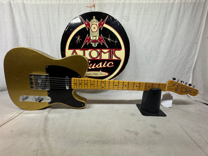 Fender USA Custom Shop Limited Edition Full Throttle Esquire Relic Telecaster Guitar with Case 2003 - Gold / Maple neck