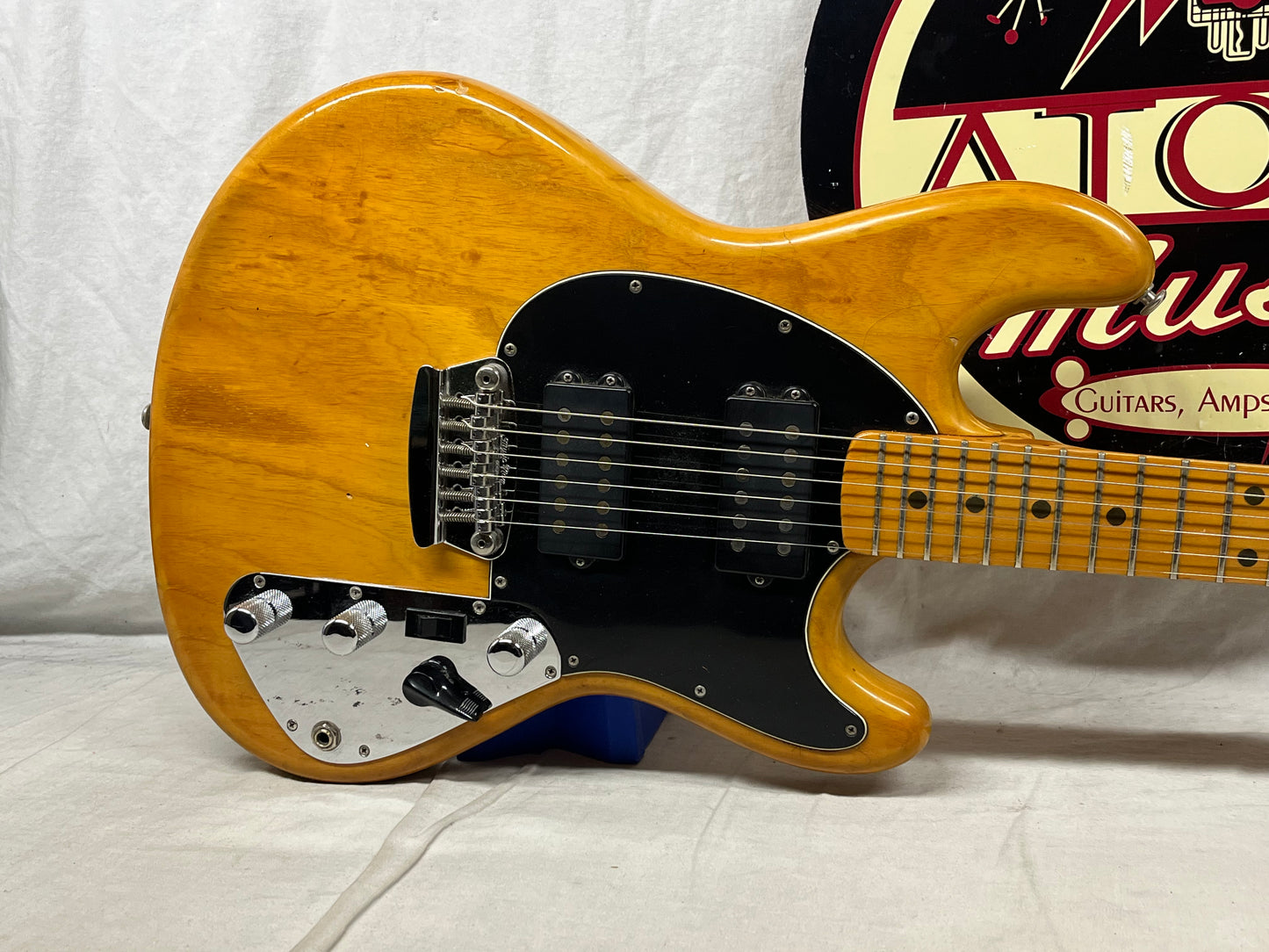 Music Man StingRay I Double Cutaway Electric Guitar with Hard Case - Natural