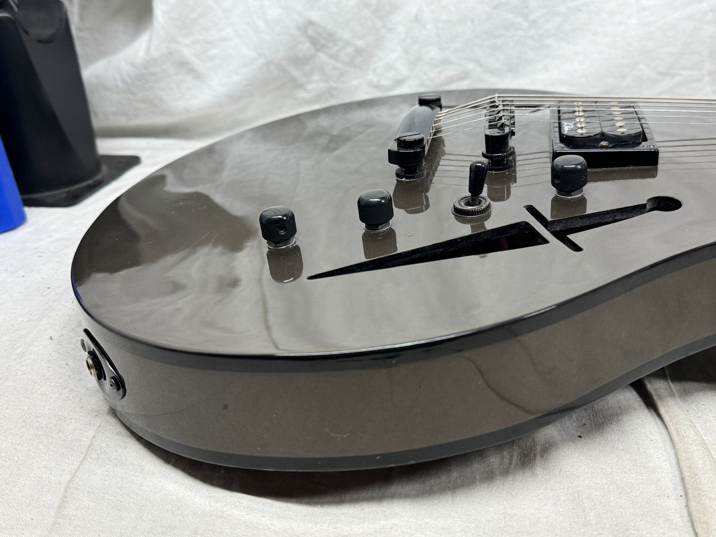 B.C. Rich bc The Dagger Semi-Hollowbody Guitar - Gun Metal Gray