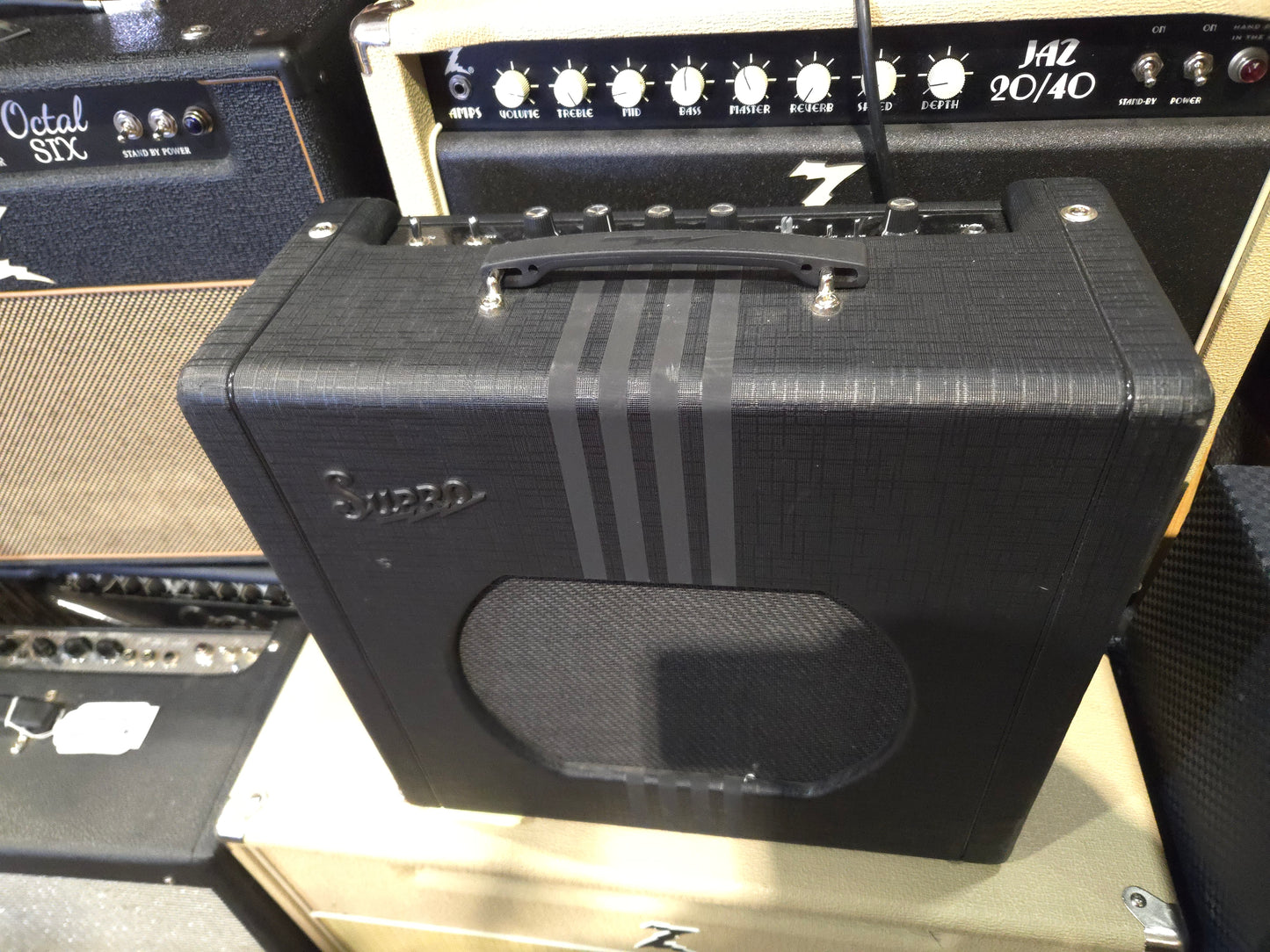Supro 1822R Delta King 12 15-Watt 1x12" Guitar Combo 2021 - Present - Black / Black Stripes - Local Pickup Only