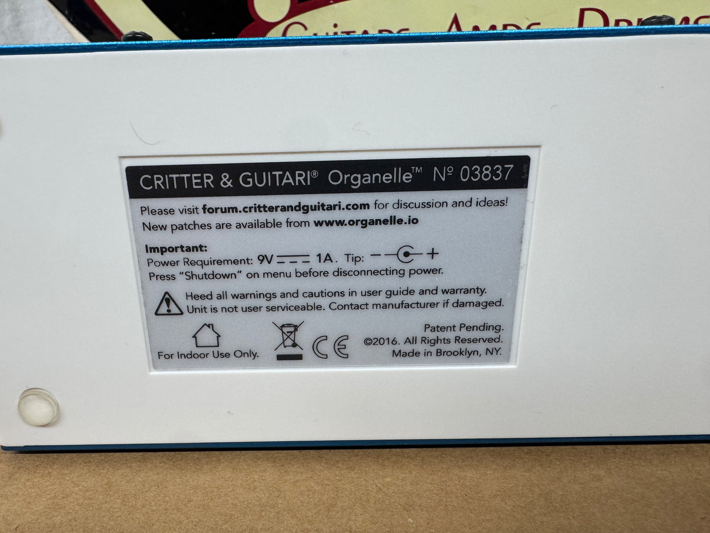 Critter & Guitari Organelle Synthesizer with Power Supply + Box
