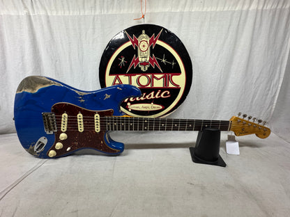 Fender USA Custom Shop '62 1962 Stratocaster Heavy Relic Guitar with COA + Case 2022 - Sapphire Blue Transparent / Rosewood fingerboard