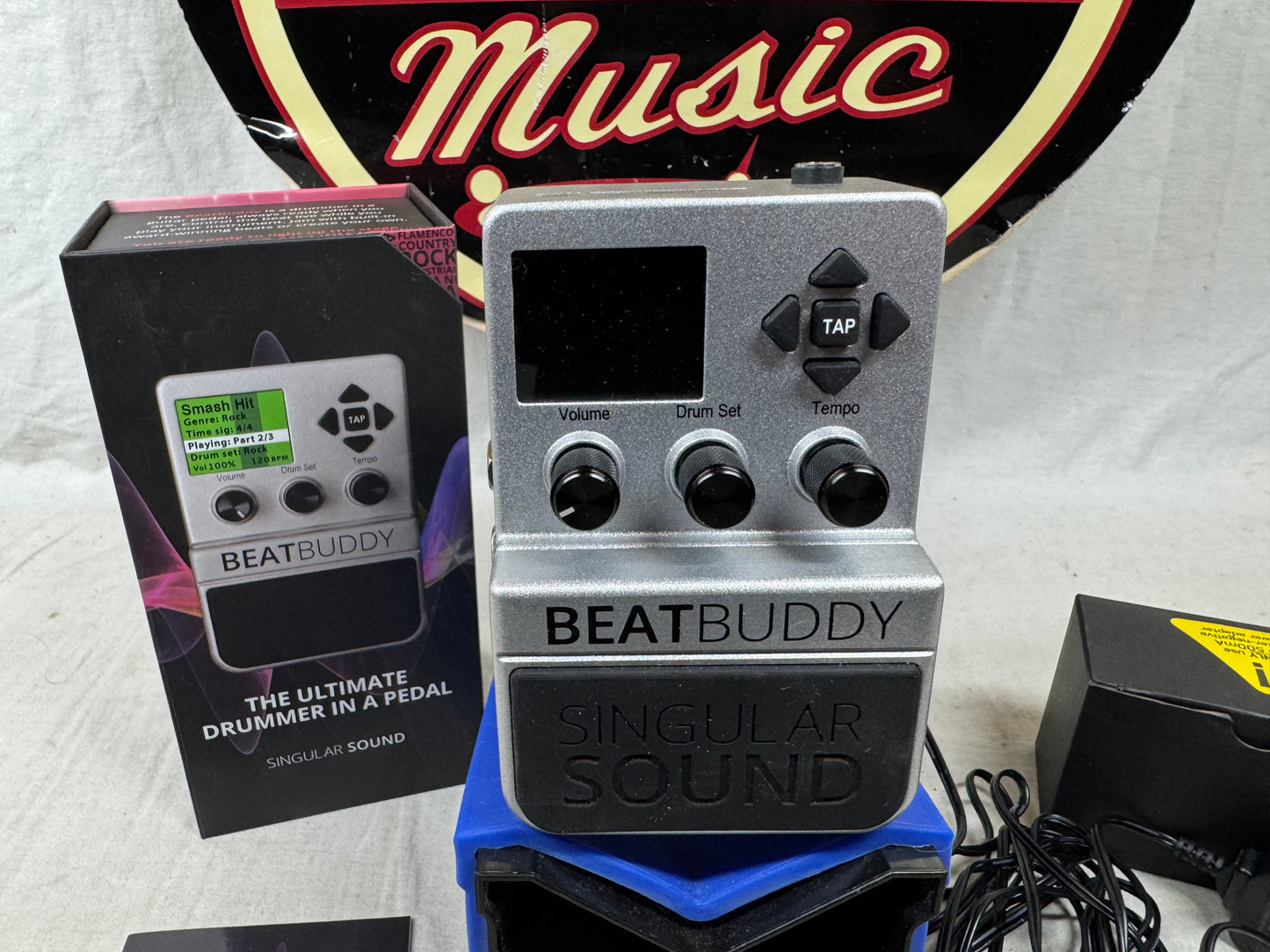 Singular Sound BeatBuddy beat buddy Drum Machine Pedal with Power Supply + Box