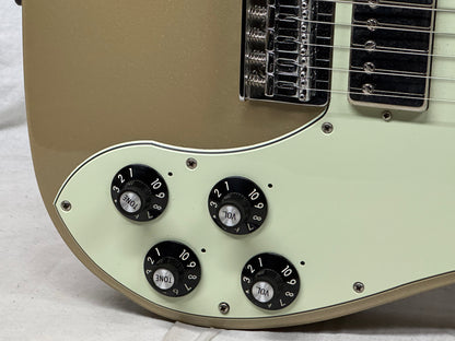 Fender Chris Shiflett Telecaster Deluxe Guitar with Case 2019 - Shoreline Gold / Rosewood fingerboard