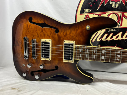 Schecter Diamond Series C-1 E/A HH Semi-Hollow Body Electric Guitar with Hard Case