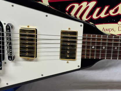 Gibson Flying V Guitar with TKL Case - mods 1993 - Ebony / Black