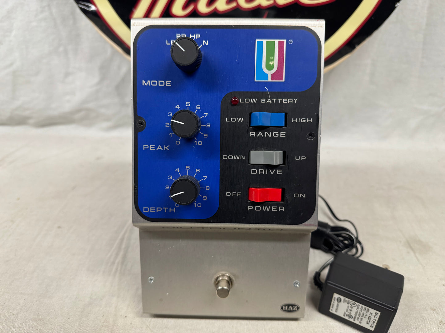 Haz Laboratories Mu-Tron III+ iii plus 3+ Envelope Filter Pedal with Power Supply - missing 1 foot