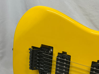 SBS CS300 S-Style Doublecut HH FR Electric Guitar - Neon Yellow