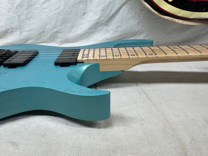 Kiesel A2 6 6-string Guitar with Gig Bag - Blue Mist Metallic
