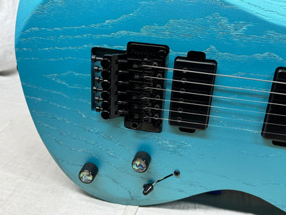 Kiesel A2 6 6-string Guitar with Gig Bag - Blue Mist Metallic