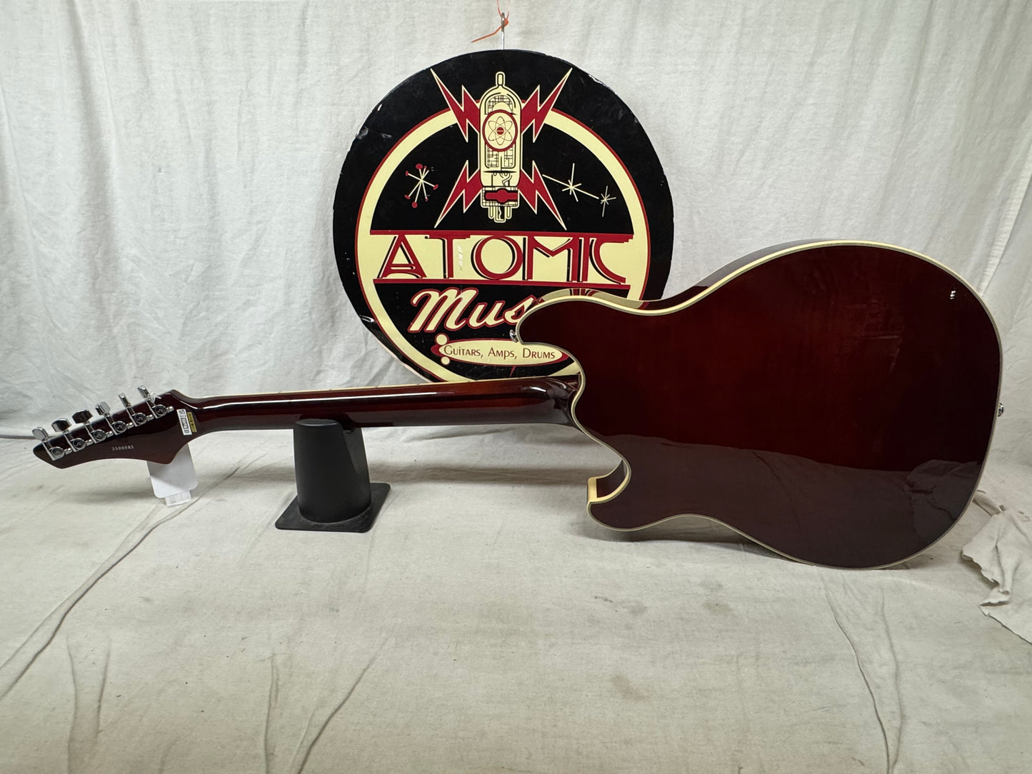 Eastwood Classic 6 TA PH Hollowbody Guitar with Case - Orange Flame