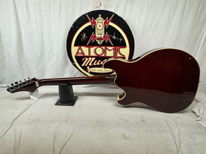 Eastwood Classic 6 TA PH Hollowbody Guitar with Case - Orange Flame