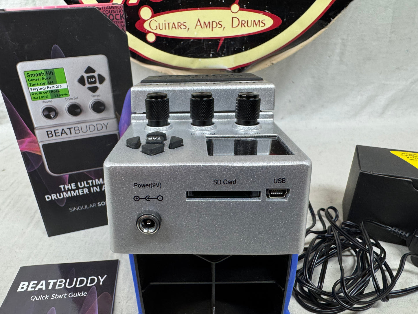 Singular Sound BeatBuddy beat buddy Drum Machine Pedal with Power Supply + Box