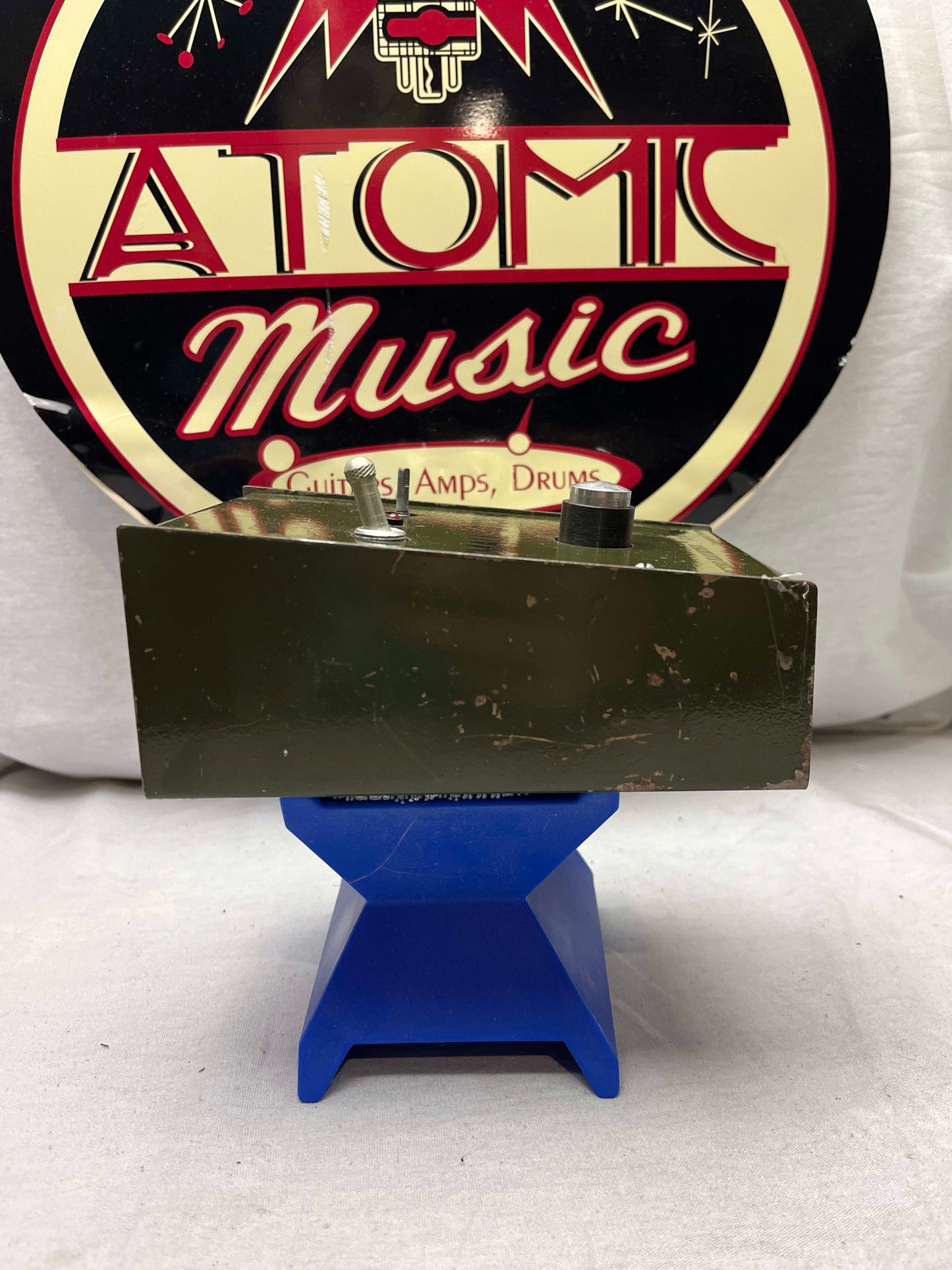 Electro-Harmonix Sovtek Green Russian Small Stone Phaser Phase Shifter phasor Pedal - large chassis - missing 1 knob + battery cover