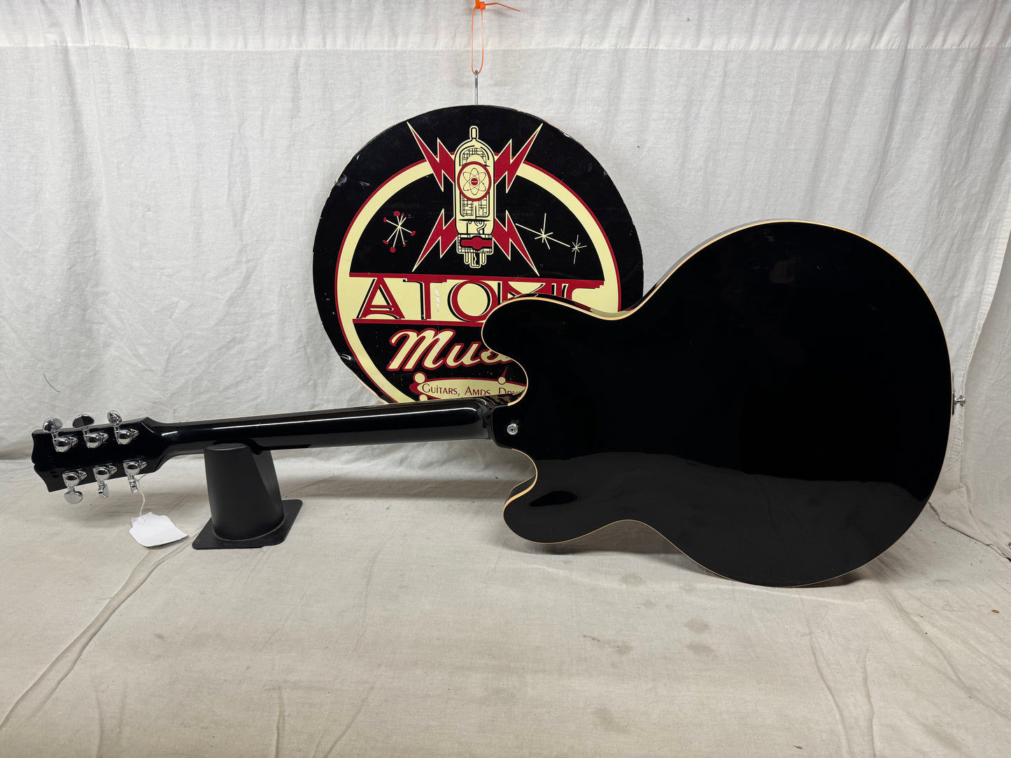 Gibson ESDPA335 esdpa 335 ES-335 Dot Fat Neck Semi-Hollowbody Guitar with Case - modified - Ebony / Black