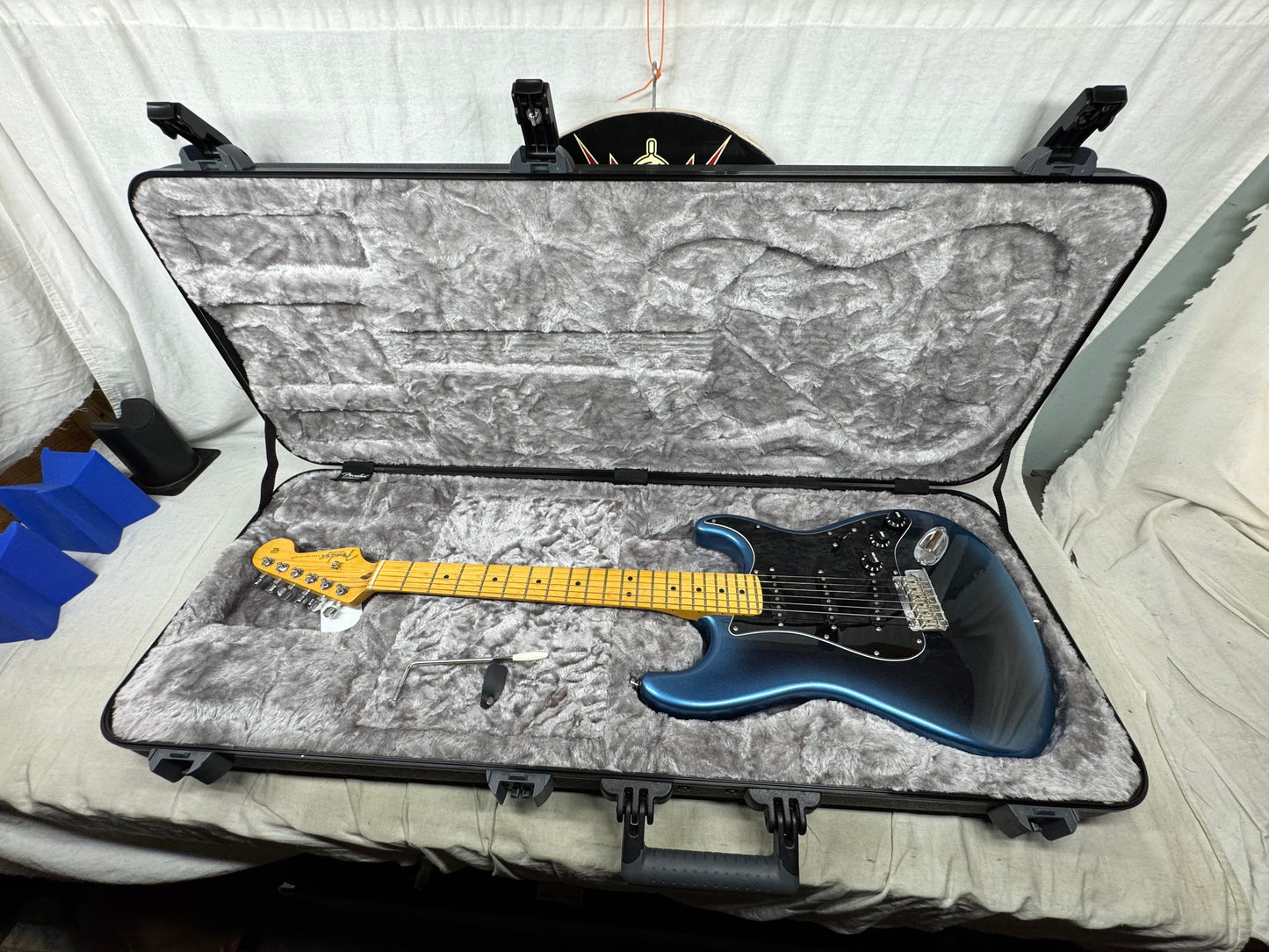 Fender American Professional II 2 Stratocaster Guitar with Case 2021 - Dark Night / Maple neck