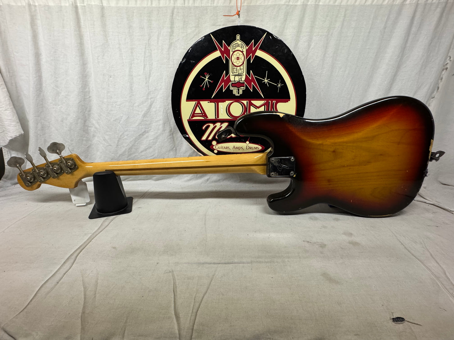 Fender PARTS BASS ? Fretless Precision Bass 4-string P-Bass with Case 1970s - 3-Color Sunburst / Maple neck