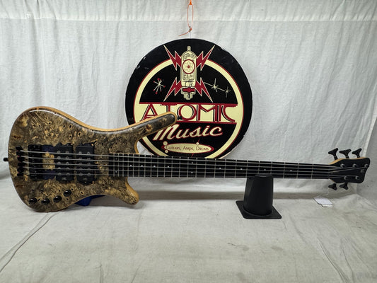 Warwick Limited Edition #39 of 100 Teambuilt Corvette $$ Double Buck 5-String Bass 2019 - Natural Transparent Satin Multicolor