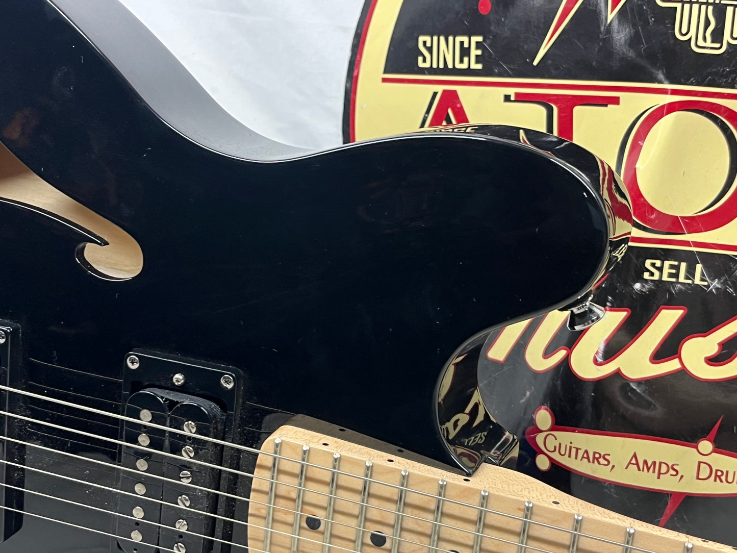 Squier Affinity Series Starcaster Semi-Hollow Body Electric Guitar - Black