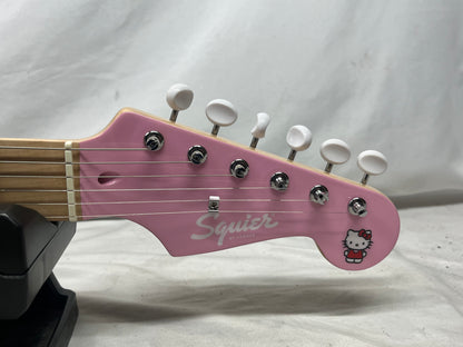 Squier by Fender x Hello Kitty Stratocaster Strat Electric Guitar 2024 with Hello Kitty Gig Bag - Pink