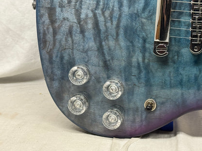 Gibson SG Modern Guitar with Case - Headstock Repaired - UGLY! 2023 - Blueberry Fade