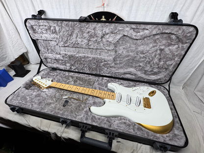 Fender MIJ Ken L’arc-en-Ci Signature Experiment #1 no. 1 Stratocaster Guitar with Case 2024 - Polar White / Maple neck