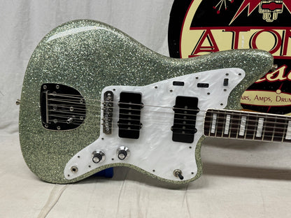 Shelton Electric Instruments Custom GalaxyFlite galaxy flite Guitar with Case 2022 - Mermaid Sea Glass Sparkle