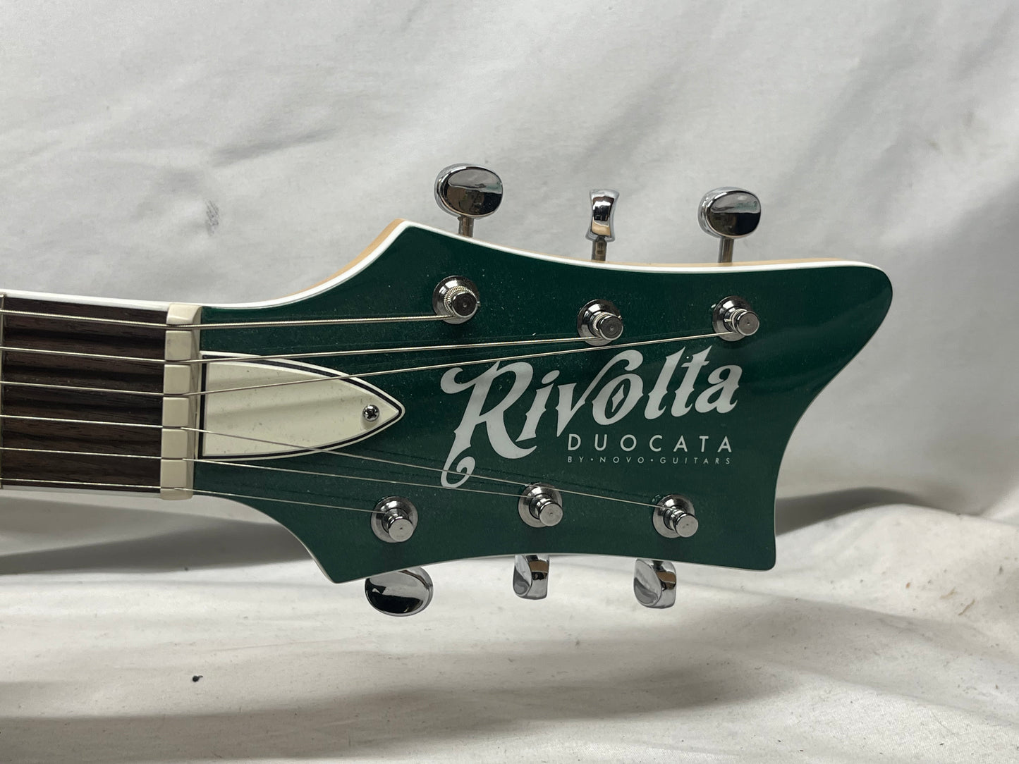 Rivolta Guitars Duocata Doublecut Semi-Hollow Body Electric Guitar - Duo Verde Metallic