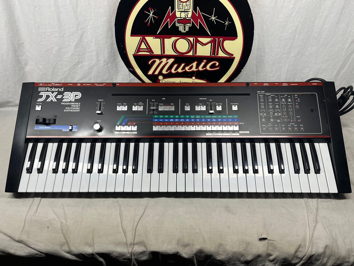 Roland JX-3P Keyboard Synthesizer with PG 200 Synthesizer Programmer - Local Pickup Only