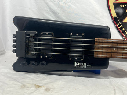 Hohner B2 HH Headless Fretless 4-String Electric Bass with Hard Case