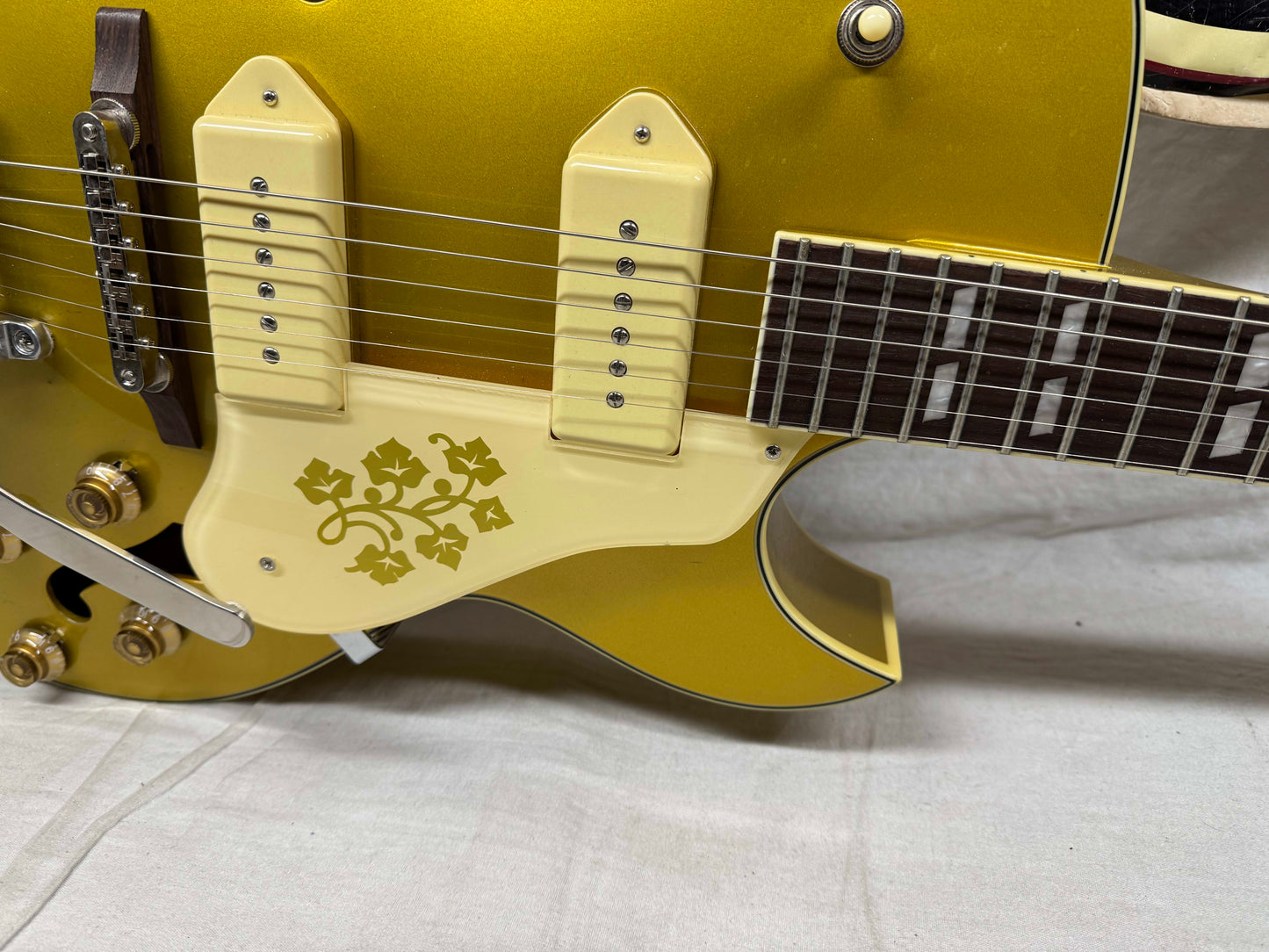 Epiphone ES-295 es295 Hollow Body Guitar with Case - MIK Made In Korea 2006 - Metallic Gold