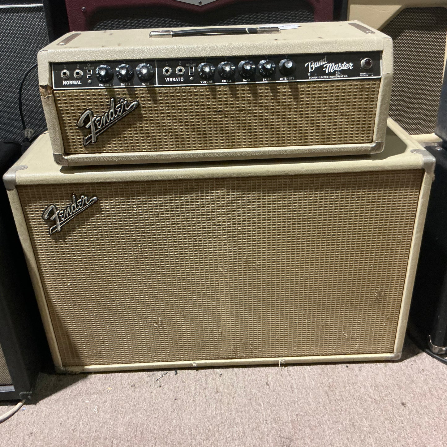 Fender Band Master bandmaster Tube Guitar Amplifier Head + 212 2x12 Speaker Cabinet - Local Pickup Only