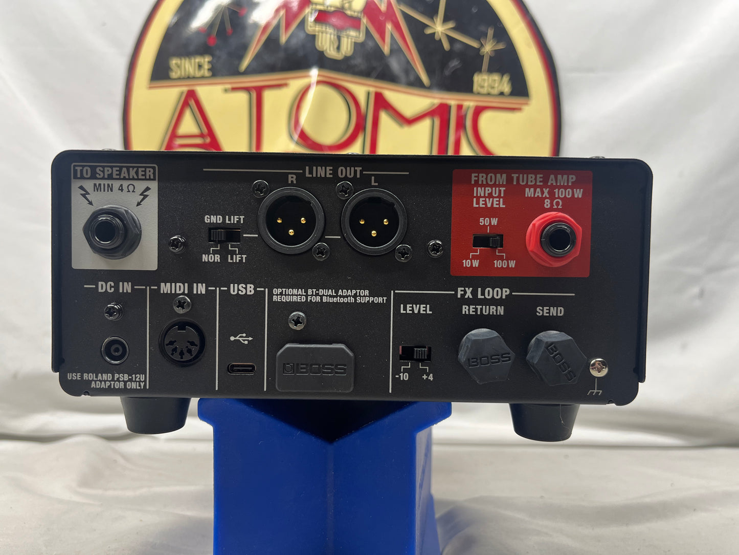 Boss Waza Craft Tube Amp Expander Core Reactive Load Box Attenuator with Box and Power Supply