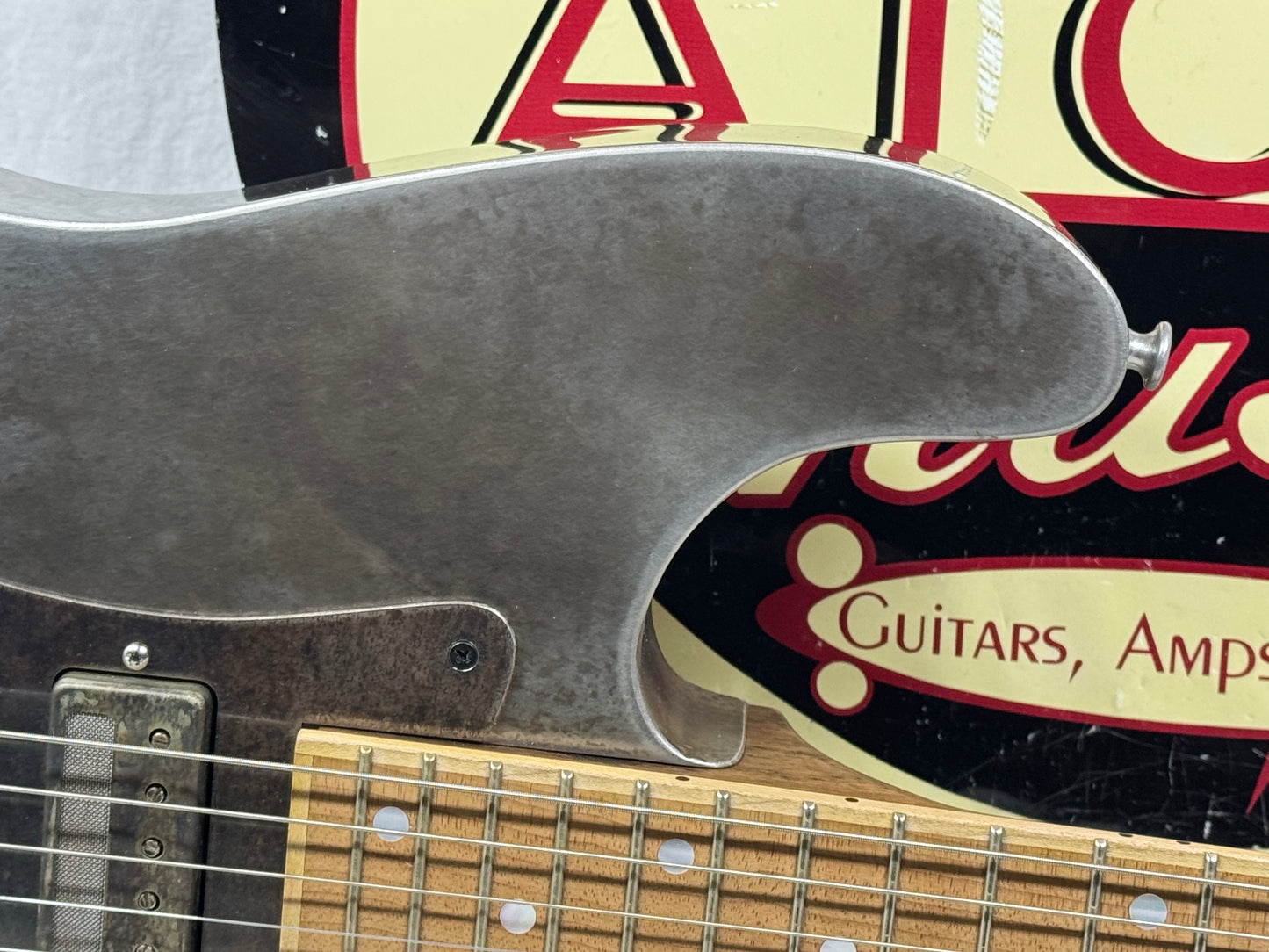 Mule Resophonic Mulecaster S-style Hollow Body Steel body Guitar with Case