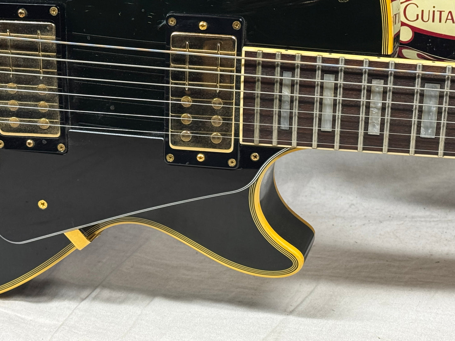 Greco EG Series Singlecut Guitar with Gator Case - MIJ Made In Japan 1990 - Ebony / Black