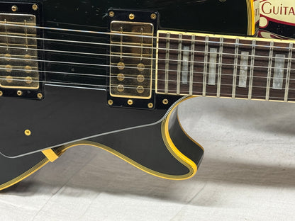 Greco EG Series Singlecut Guitar with Gator Case - MIJ Made In Japan 1990 - Ebony / Black