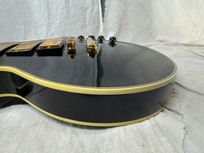 Gibson Custom Shop LPB-3 lpb3 Les Paul Custom Guitar with COA + Case - Ebony / Black