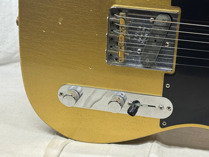Fender USA Custom Shop Limited Edition Full Throttle Esquire Relic Telecaster Guitar with Case 2003 - Gold / Maple neck