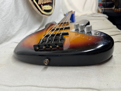 Fender Jaco Pastorius Jazz Bass Fretless 4-string J-Bass with Case 2005 - 3-Color Sunburst / Pau Ferro fingerboard