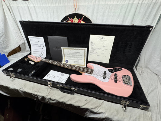 G&L JB-5 jb5 5-string Bass with Case 2021 - Shell Pink