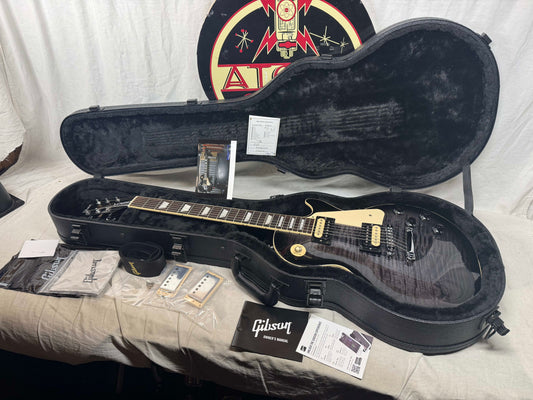 Gibson LPTP19E2CH3 Les Paul Traditional Pro V Flame Top Guitar with Case 2023 - Transcluent Ebony Burst