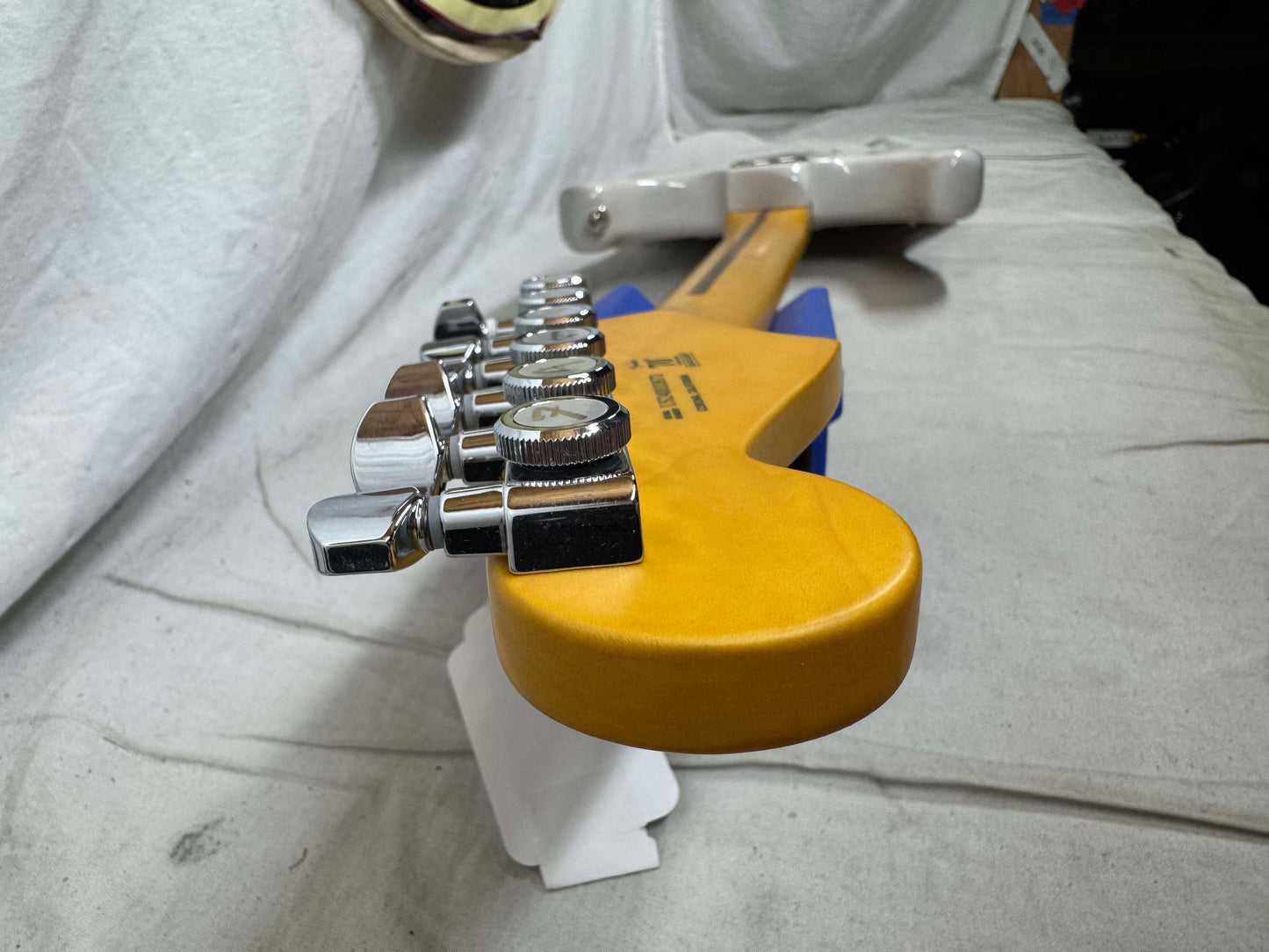 Fender USA Parts Stratocaster Guitar - Deep C shape American Professional II neck on American Professional Thinline Body  - White Blonde / Fender neck