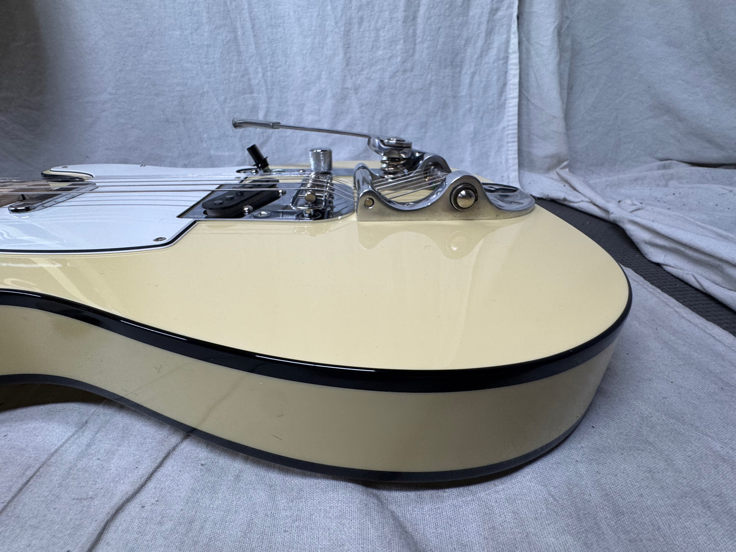 Fender USA Custom Shop 1969 '69 Telecaster Custom NOS Guitar with COA + Case 2014 - Vintage White - Double Black Binding / Maple neck