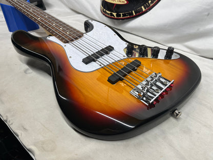 Fender Deluxe Active Jazz Bass V 5-String Electric Bass 2006 - Brown Sunburst