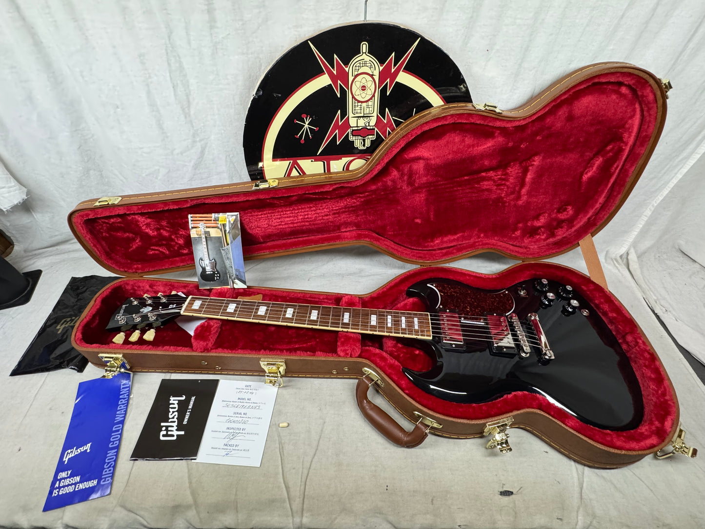 Gibson SESCE19EBNH3 CME Exclusive SG Standard Guitar with Case 2020 - Ebony / Black